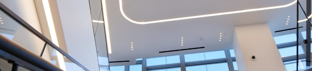 sophisticated lighting in stairway